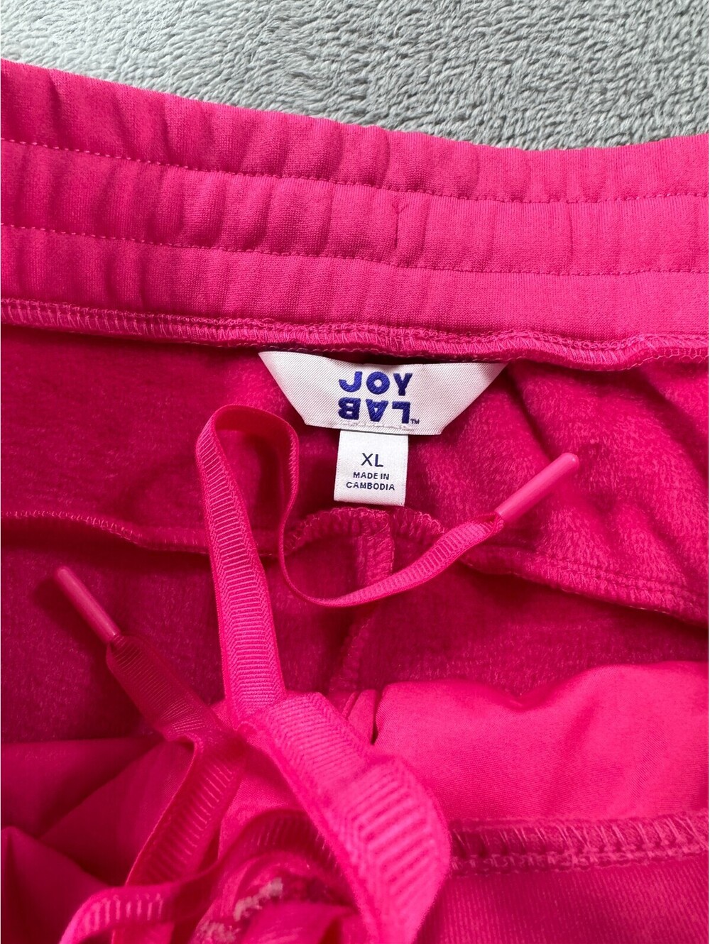 JoyLab Women's Quilted Puffer Pants Pink Panel Design Ribbed Cuffs Size XL NWT - Picture 7 of 9